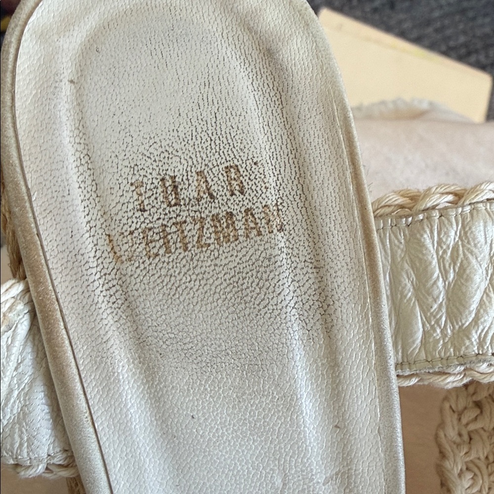 Woven Raffia wedge sandals, Size 6 Stuart Weitzman - Picture 8 of 9